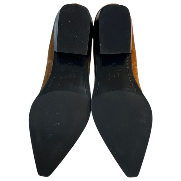 Marc Fisher Yarita Size 10M Brown Suede Pull On Pointed Toe Ankle Bootie - Picture 9 of 13